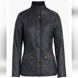 Barbour Cavalry Polarquilt Fleece Lined Jacket  Black NWT MSRP $295 US Size 2